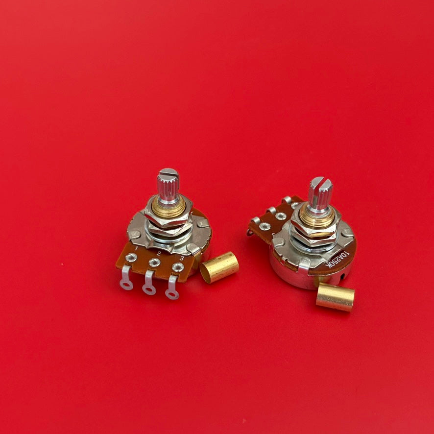 250K Bourns Pots Pro Audio Short Shaft Audio Taper With Pot Sleeves For Telecaster