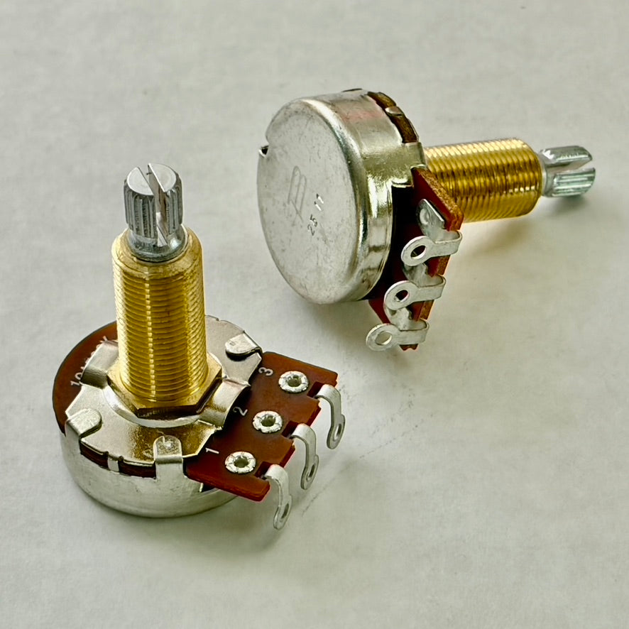 500K Bourns Potentiometers Pro Audio Long Shaft Audio Taper | Tone Man Guitar