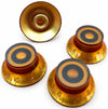 Amber Top Hat Bell Knobs Fits Coarse Spline Pots | Tone Man Guitar