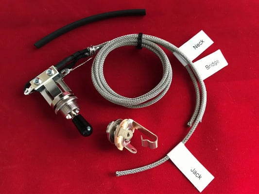 Les Paul Wiring Harness Includes Switch - Premium 59 Prewired Kit - Short Shaft Pots - 50s Wiring