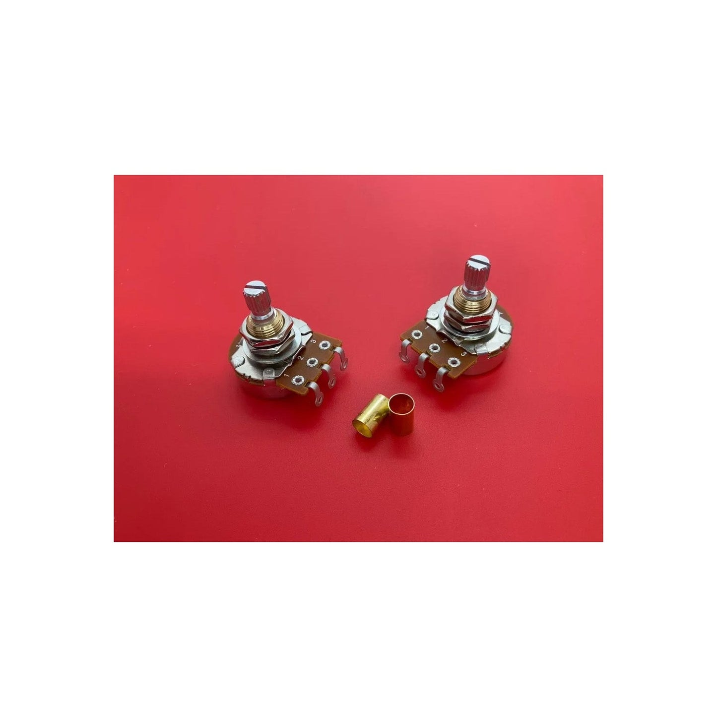 250K Bourns Pots Pro Audio Short Shaft Audio Taper With Pot Sleeves For Telecaster Set Of 2