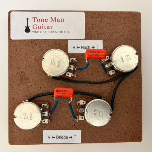 Choosing a Les Paul Wiring Harness Upgrade: Long vs. Short Shaft Pots