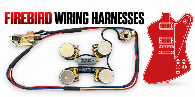 Prewired Firebird harness with Centralab toggle switch and 500K Bourns pots