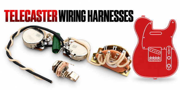 Prewired Telecaster harness with Oak Grigsby switch and Bourns 250K potentiometers