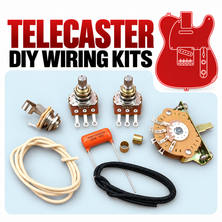Prewired Telecaster harness with Oak Grigsby switch and Bourns 250K potentiometers