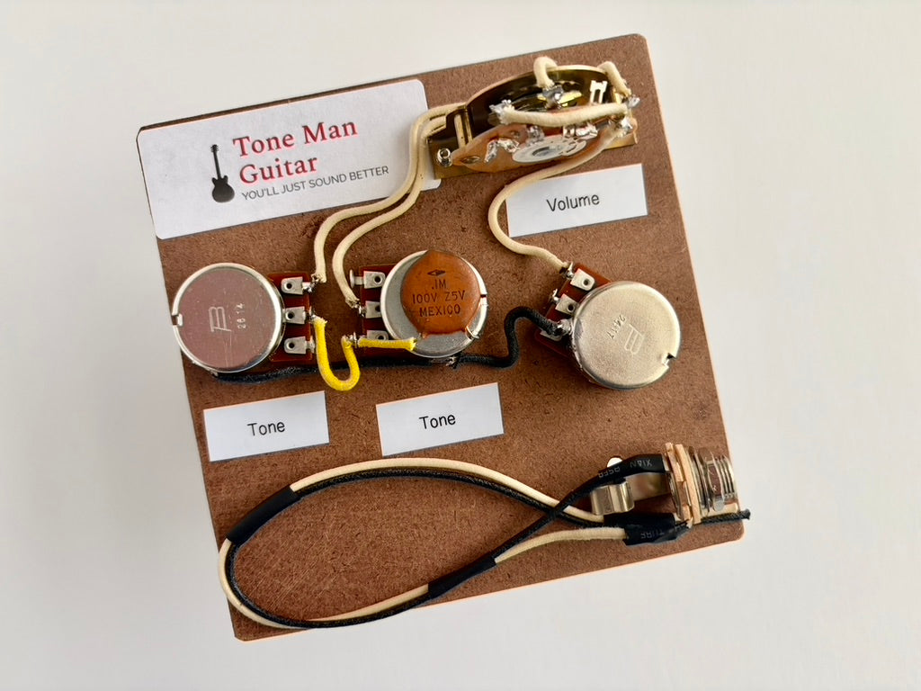 Stratocaster Wiring Harness - Eric Johnson Premium Prewired - .1uf Aged Capacitor