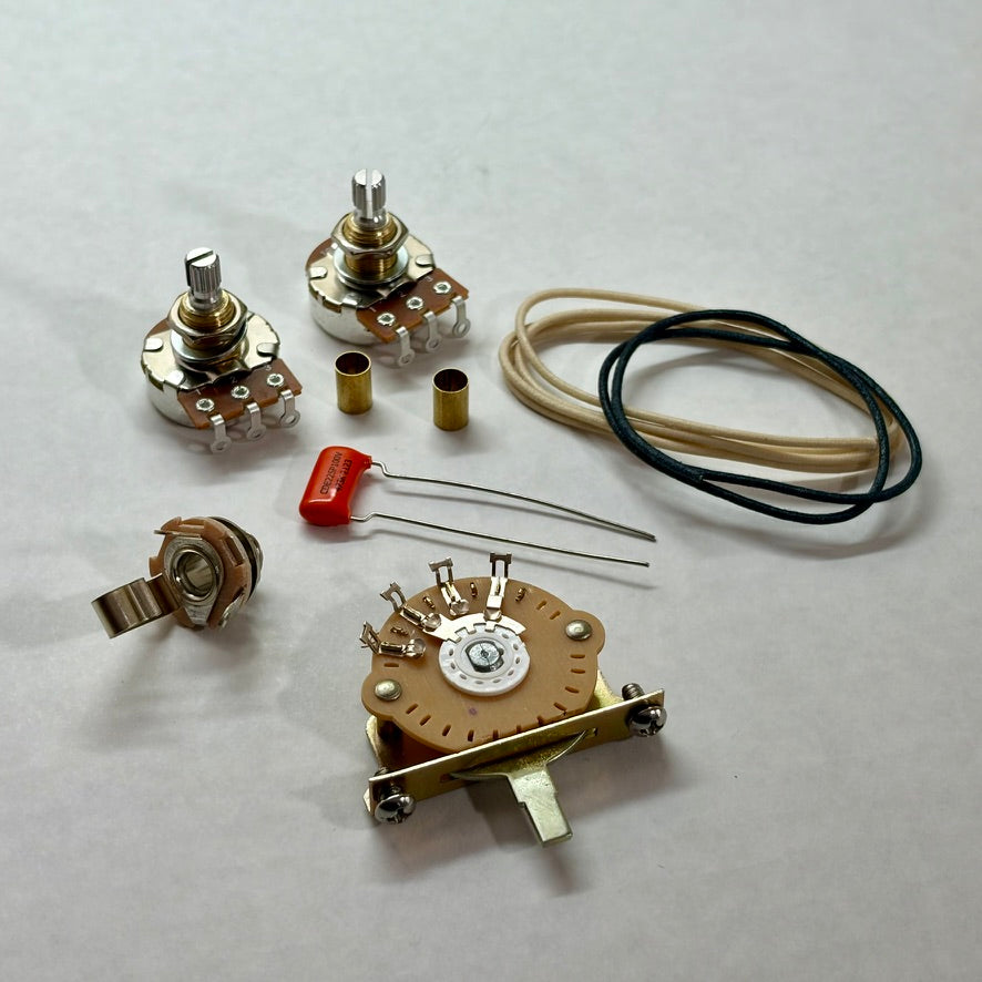 Telecaster 3-Way Wiring Kit - Orange Drop Caps - Pro Audio Potentiometers