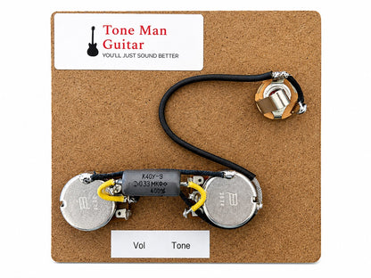 Single Pickup Hollow Body Wiring Harness – Prewired, 2-Control, PIO