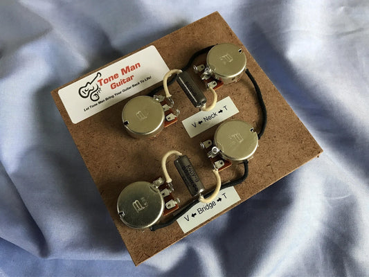 Les Paul Prewired Wiring Kit Short Shaft Pots PIO Tone Caps 50s Wiring - Premium 59 Series