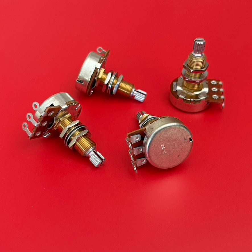 500K Bourns Potentiometers Pro Audio Long Shaft Audio Taper | Tone Man Guitar