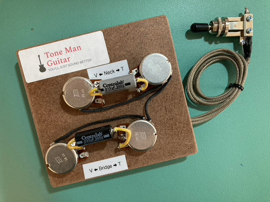 Les Paul Wiring Harness Includes Switch - Premium 59 Prewired Kit - Long Shaft pots - 50s Wiring