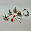 Les Paul Wiring Kit - DIY Kit Pots and Caps - Short Shaft Pots - Orange Drop Caps