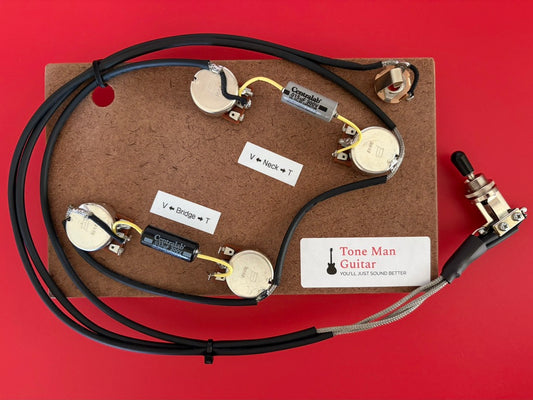 Joes Pass Emperor Wiring Harness - Premium Prewired Kit - PIO Caps - 50s Wiring