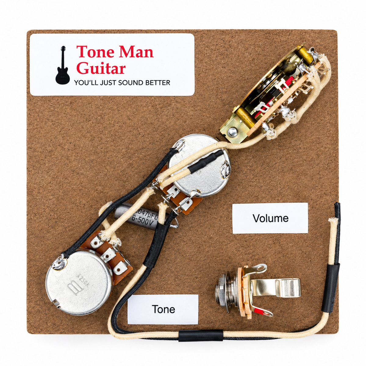Blues '60s Telecaster Wiring Harness – Prewired, .033 PIO