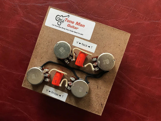 Les Paul Classic Series Short Shaft Pots Orange Drop Caps