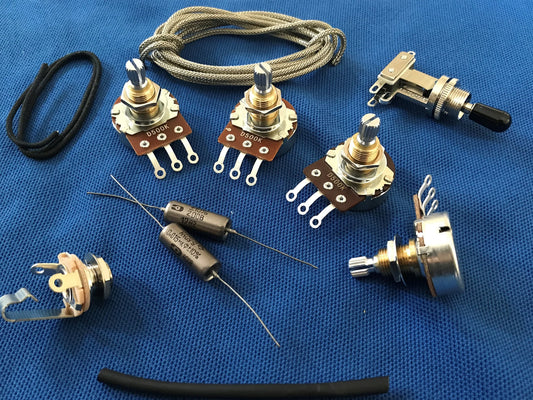 The 59 Les Paul Gibson Epiphone Upgrade Kit Short Shaft Pots K40Y-9 PIO Paper In Oil Tone Caps 3-Way Switch