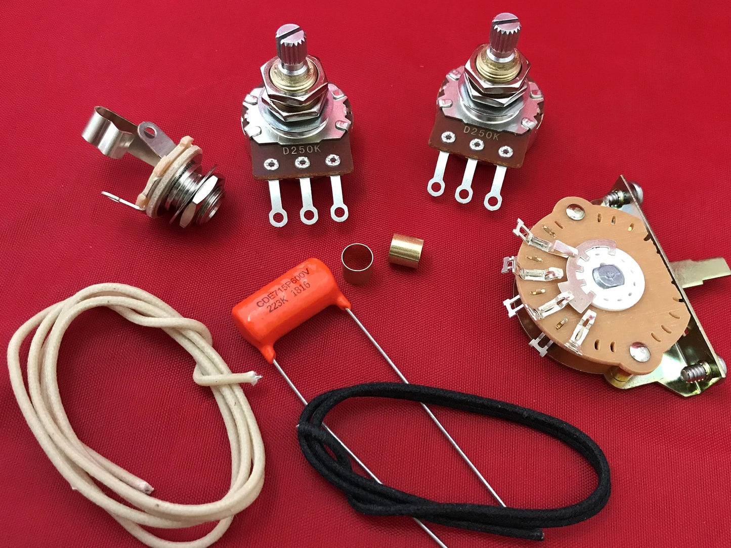 Telecaster Wiring Kit - Orange Drop Caps - Pro Audio Potentiometers