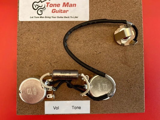 Les Paul Junior Prewire Premium Kit 2 Controls Paper In Oil Tone Cap