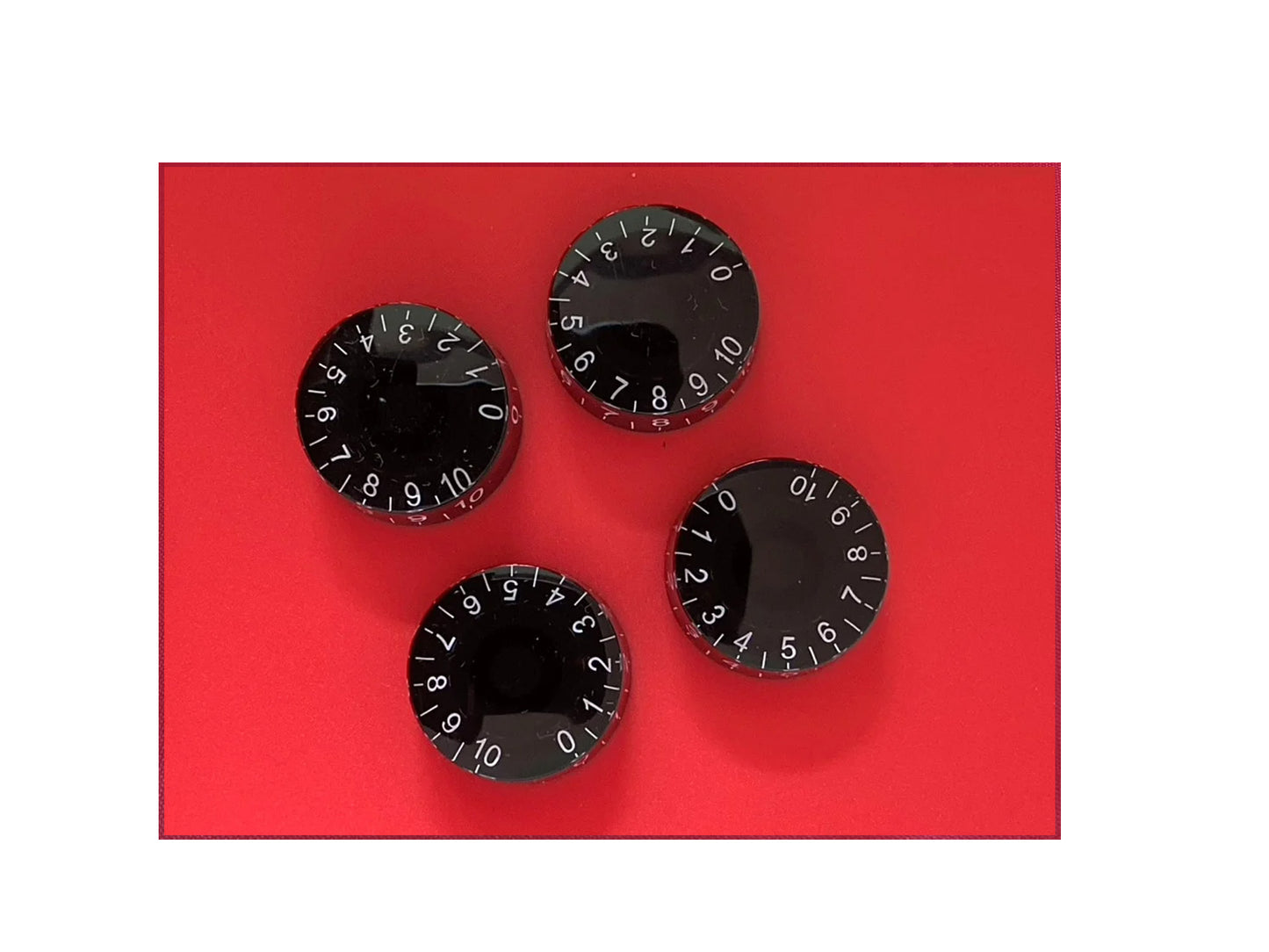 Black Guitar Speed Knobs Fits Course Spline Potentiometers Qty 2 or 4