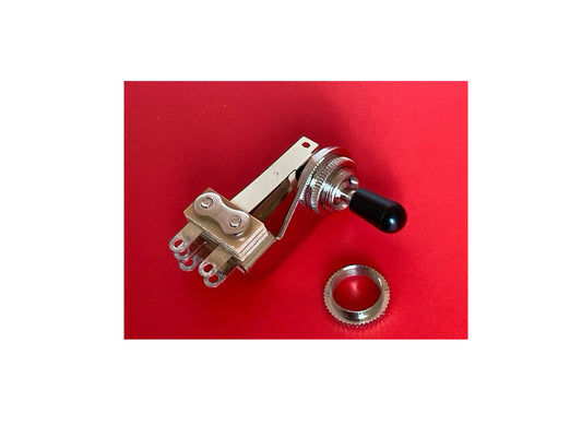 Switchcraft or Centralab 3 Way Short Toggle R-Angle Switch Black Tip