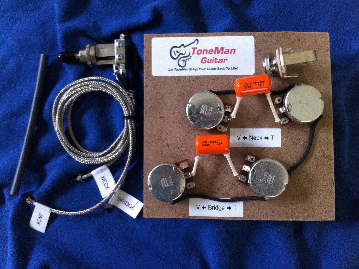 Les Paul  Classic Series Kit Short Shaft Pots Orange Drop Caps With 3 Way Switch