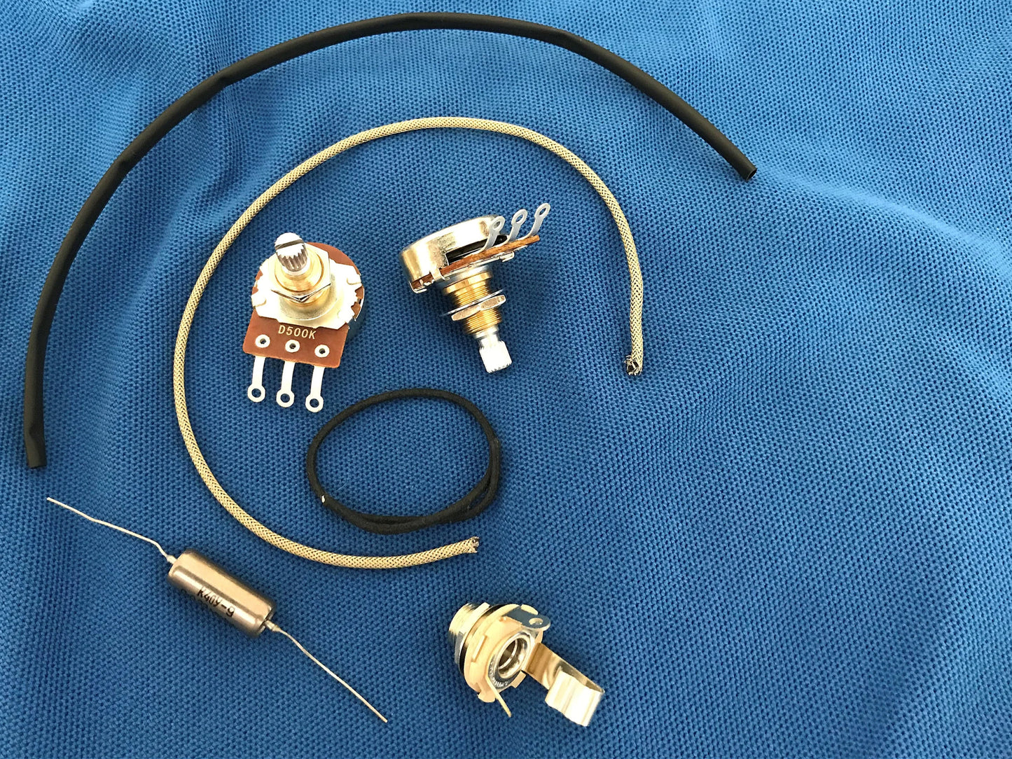 Les Paul Jr Gibson Epi Upgrade Kit Bourns 500K Short Shaft Pots PIO Vintage Paper In Oil K40Y-9 Tone Cap with Gavitt Vintage Wiring