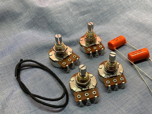 Les Paul Gibson Epiphone Upgrade Kit Bourns 500K Short Shaft Pots Orange Drop Tone Caps $32.00