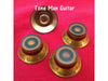 Amber Top Hat Bell Knobs Fits Coarse Spline Pots | Tone Man Guitar