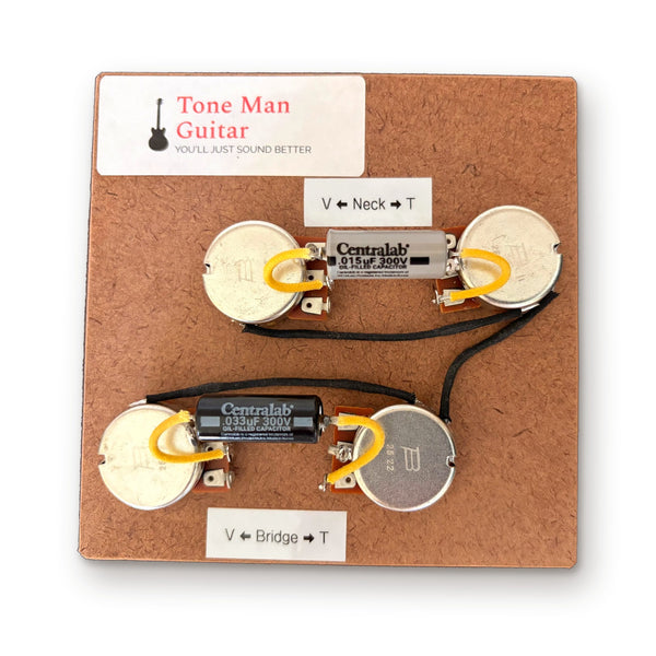 Les Paul Wiring Harness – Prewired '59 Series, PIO Caps